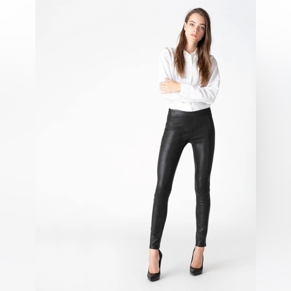 J Brand Edita 100% Lambskin Leather Leggings Size XS